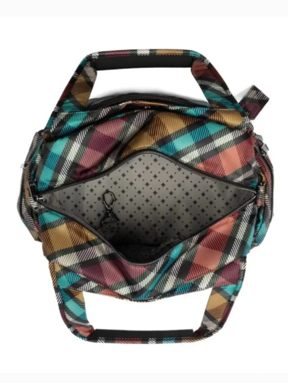 Lug Rumble Satchel Bag Playful Plaid Autumn